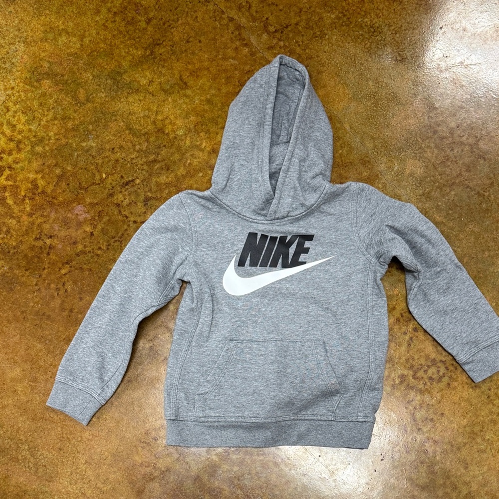Nike Kids' Gray Logo Hoodie Sz 7